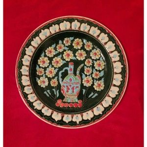Handmade A Kahraman Kutahya Porselen Decorative Plate 9 1/4" Ozgur Porcelain